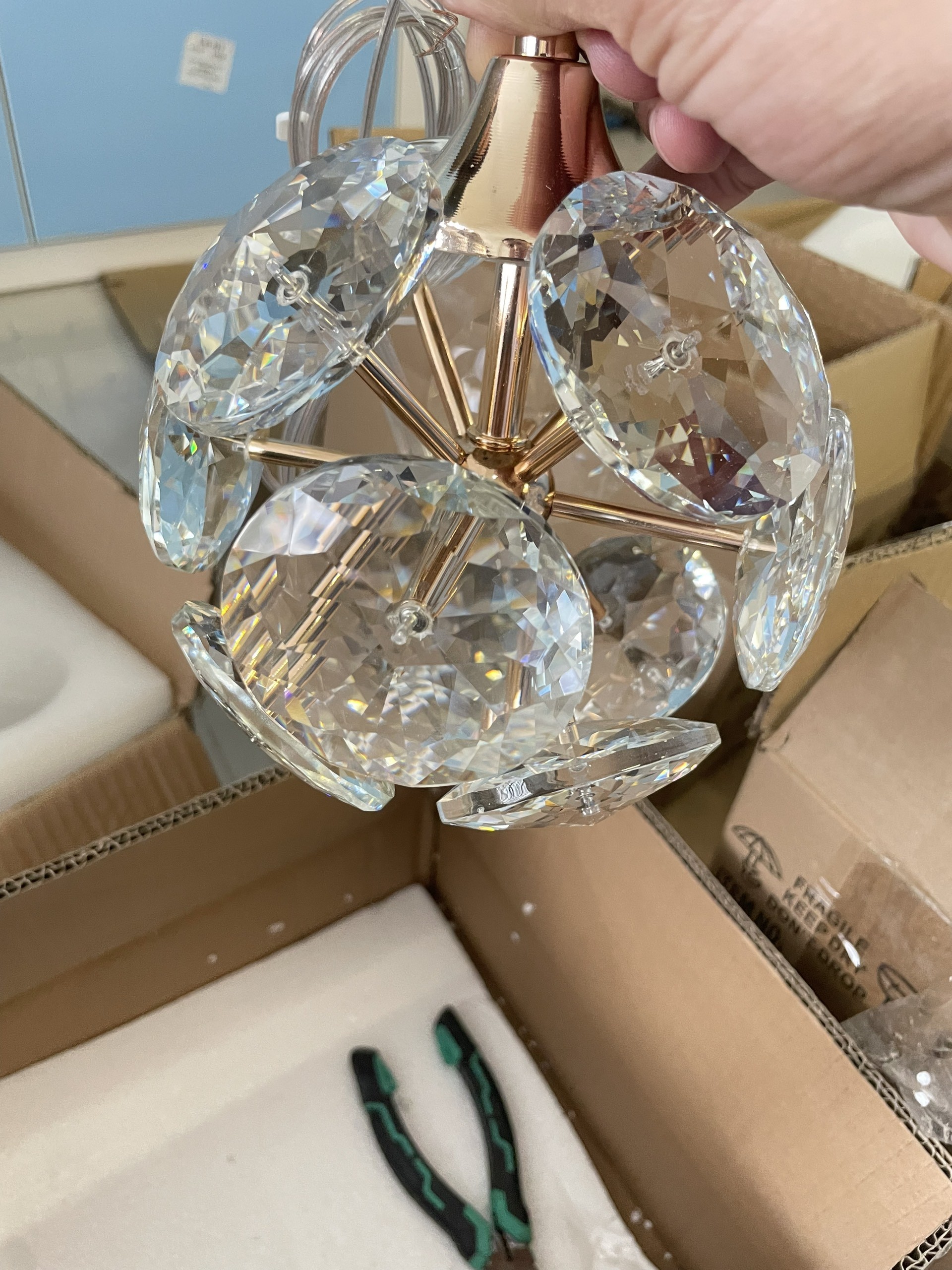 Đèn Thả Đơn Pha Lê T-2228/1