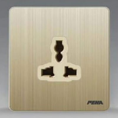 Bộ ổ cắm 3 chấu A300 GOLD Series P-022