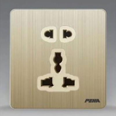 Ô cắm đôi đa năng 5 chấu A300 GOLD Series P-026