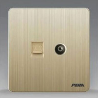 Bộ ổ cắm điện thoại và tivi A300 GOLD Series